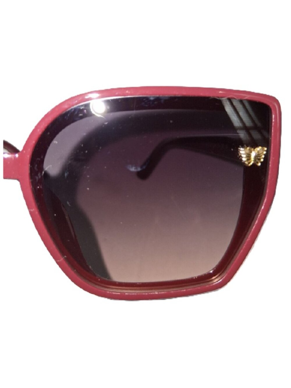 Women’s Oversized Square Gold Accent Sunglasses compare to Gucci - Picture 7 of 10
